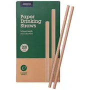 J.Burrows Kraft Paper Straws 4000 Pack 8mm