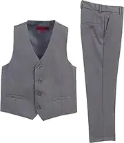 [Gioberti] 2 Piece Kids Boys Gray Vest and Pants Formal Set 16