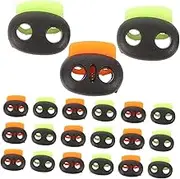 JEWEDECO 100Pcs Spring Cord Locks for Drawstrings Durable Plastic Toggle Stoppers for Clothing DIY Lanyards and Crafting Easy Install Wear Design Multi Use for Trousers and Masks