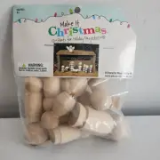 Hobby Lobby Make It Christmas 9 Character Wood Nativity Kit