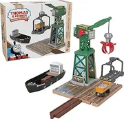 Fisher-Price Thomas & Friends Wooden Railway, Brendam Docks wood playset for kids 3 years and up