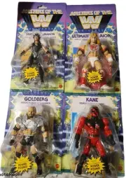 WWE MOTU Wave 6 Complete Set Kane, Ultimate Warrior, Goldberg, Stephanie McMahon