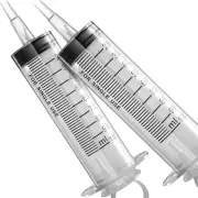 2 Pack 100Ml Large Syringes Big Syringes, Large Garden Syringe for Scientific La