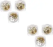 Healeved 2sets Snowflake Nail Decals Christmas Nail Art Stickers Sequins for DIY Manicure Decor False Tips Charms 3boxes*2