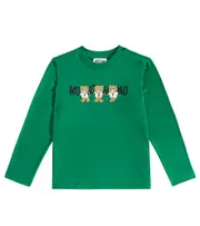 [Moschino Kids] Moschino Kids Teddy Bear cotton jersey top Y 12 green