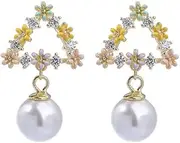 MAYJAI Sterling Silver Beads Retro Casual Temperament Light Luxury Floral Earphones