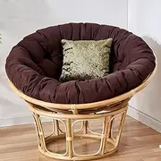 Round Egg Chair Cushions, Waterproof Swing Chair Cushion Outdoor, Papasan Chair Cushion, Round Cushion for Outdoor Garden, Balcony and Living Room (Color : Dark Coffee, Size : 130cm)