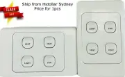 4 GANG WALL PRINTED SWITCH FAN HEAT HEAT LIGHT WHITE BATHROOM 4IN1 SWITCH 10A