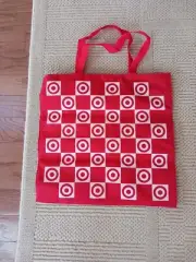 TARGET Bullseye REUSEABLE TOTE BAG 16" x 16" Square UNUSED Inner Zip Pocket
