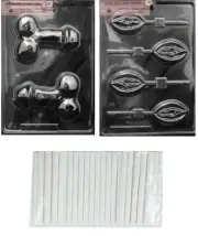 SHORT AND STUBBY Adult Chocolate Candy Mold & Lady Lolly Adult Candy Mold
