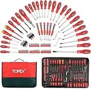 TOPEX 100 PCs Screwdriver Set Non-Slip Precision Screw Bits Sockets Kit w/Oxford Bag