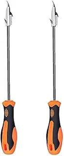 Car Tyre Stone Cleaning Hook, Small Stone Removal Tools Tire Groove Cleaning Hook Multi-Function Device Picking Hook Car Tire Gap Thread Stones Cleaning Hooks Tire Tools with Storage Bag (2 Pcs)