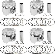 4 Sets Motorcycle Parts Cylinder Bore Size 48.5mm 48.75mm 49mm Piston Rings Full Kit Compatible With CBR250 KY1 MC19 CBR19 CBR 19(4 Sets 48.75mm)