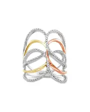 Le Vian 14K Tri-Tone 0.43 ct. tw. Diamond Knuckle Ring