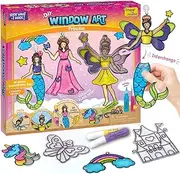 Imagimake Window Art Princess | Suncatcher Kit | Arts and Crafts for Kids Ages 6-8 | Girls Toys Age 6-8 | Unicorn Gifts for Girls Age 6-8 | 7 Year Old Girl Birthday Gifts | Gifts for 5 Year Old Girls