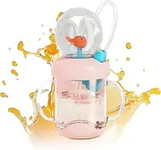 Whale Fountain Tumbler Toddler Whale Water Bottle Bottle with Moving Parts with Double Handle and Straw Struggling to Get Kids to Drink Enough Water for Children Kindergarten Home School