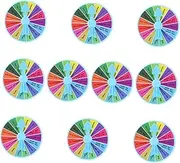 Kisangel 10pcs Mini Prize Wheel for Parties Slots Spinning Roulette Game for Halloween Carnival Family Gatherings Team Building Events Safe Fun