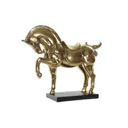 Decorative Figure Dkd Home Decor 29 x 9 x 25 Cm Horse Black Golden