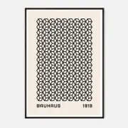 Galrie Bauhaus 1919 Geometric Art Print - Iconic Deco Masterpiece for Modern Interiors, Black Frame, A3 30 x 42cm (12 x 16inch)
