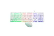 Aoc Gaming Keyboard and Mouse Combo, K1 RGB LED Backlit Keyboard with 104 Key Computer PC Gaming Keyboard for PC/Laptop(White)
