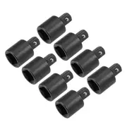 8pcs 1/2" Drive (F) x 3/8" (M) Socket Reducer Adapters, Female to Male, Black