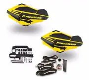 Powermadd Sentinel LED Handguards Guards Yellow Black Mount Ski Doo Snowmobile