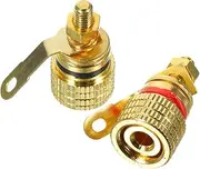 CONGARTENO Loudspeaker Terminal Connector Replacement Speaker Banana Plugs for DIY Projects Random
