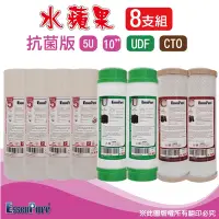 在飛比找Yahoo奇摩購物中心優惠-【水蘋果】10英吋抗菌版5微米PP+UDF+CTO活性碳濾心