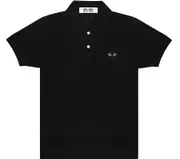 [COMME des GARCONS PLAY] 男士黑色心型 Polo 衫