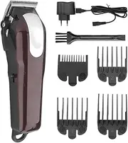 Red,Professional Hair Clippers for Men, Rechargeable Cordless Barber Clippers with 4 Limiting Combs, Electric Hair Trimmer for Hair Cutting, Gifts for Men