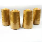 Perial Co 4 Cones of Polyester Threads for Sewing Quilting Serger Gold