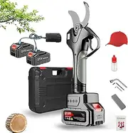 950W Cordless Pruning Shears, Professional Electric Pruning Shears with 4500mah Battery, LCD Display Screen Pruning Scissors,6cm Knife Edge, Cutting Diameter 45mm, for Pruning,Garden Tool 2Battery