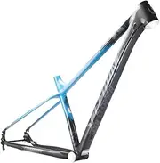 Mountain Bike Frame 29er Hardtail XC MTB Frame S/M/L Aluminum Alloy Thru Axle Frame 12 * 142mm Disc Brake Internal Routing Racing Frame (Color : Blue, Size : M/Medium)