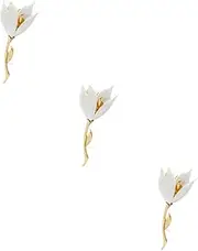 [COLLBATH] 3 Pcs Chic Resin Lily Flower Breastpin Sturdy Women's Fashion Corsage Pin for Special Occasions