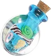EPIGEIST Decorative Glass Oil Diffuser Pendant Essential Oil Bottle for Necklace Unique Chic Design for DIY Jewelry Making Compact Perfume Diffuser Accessory for Crafting and Personal Use