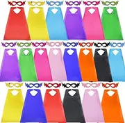 D.Q.Z Superhero-Capes for Kids 20 Sets Children-Superhero Capes and Masks for Super Hero Toys Birthday Party Dress Up Costume