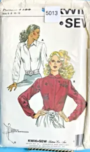 Kwik Sew 1188 Sz. 6-12 Misses Blouse with Hidden Buttons