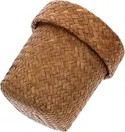 HOMOCONO Rustic Woven Storage Basket for Indoor Plants Decorative Flower Arrangement Basket Natural Seagrass Planter Stylish Home for Living Bedroom