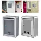 Locking Wall Mounted Mailbox Metal Post Box Key Lock Mailbox