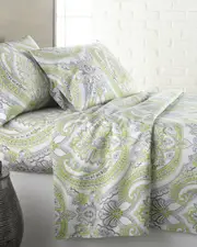 South Shore Linens Southshore Linens Pure Melody Classic Paisley Printed Easy Care Sheet Set