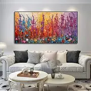 Handmade Oil Painting Canvas Wall Art Decoration Modern Abstract Thick Oil Flowers for Living Room Home Decor Stretched Frame Hanging Painting/Rolled Frameless