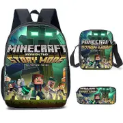 Minecraft Primary And Secondary School Schoolbags Minecraft Game Peripheral Backpack Three-piece Set Safe and Top Quality F pencil case