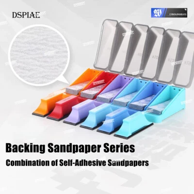 Dspiae Self-Adhesive Backing Sandpaper Set for Gundam GK/Military Models