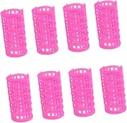 OATIPHO 8-pack Double Layer Foam Hair Rollers Clip-in Curlers Self-holding Hair Rollers Set for Women Men Kids Salon Hairdressing Medium Size Random Color