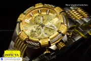Invicta Men's Bolt 51mm Chronograph Two Tone Stainless Steel Swiss Watch