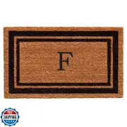 Calloway Mills 152963672F Black Border 36" x 72" Monogram Doormat Letter (F)