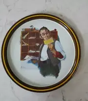 Set of 4 Norman Rockwell Plates/Trays "The Country Postman" 1976