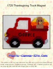 Thanksgiving Truck Magnet-Plastic Canvas Pattern or Kit