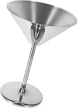 Stainless Steel Martini Glasses Shatterproof 250ml/8.5oz Metal Cocktail Glasses Unbreakable Silver