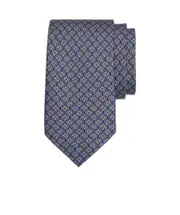 Tetris printed silk tie One size Blue
